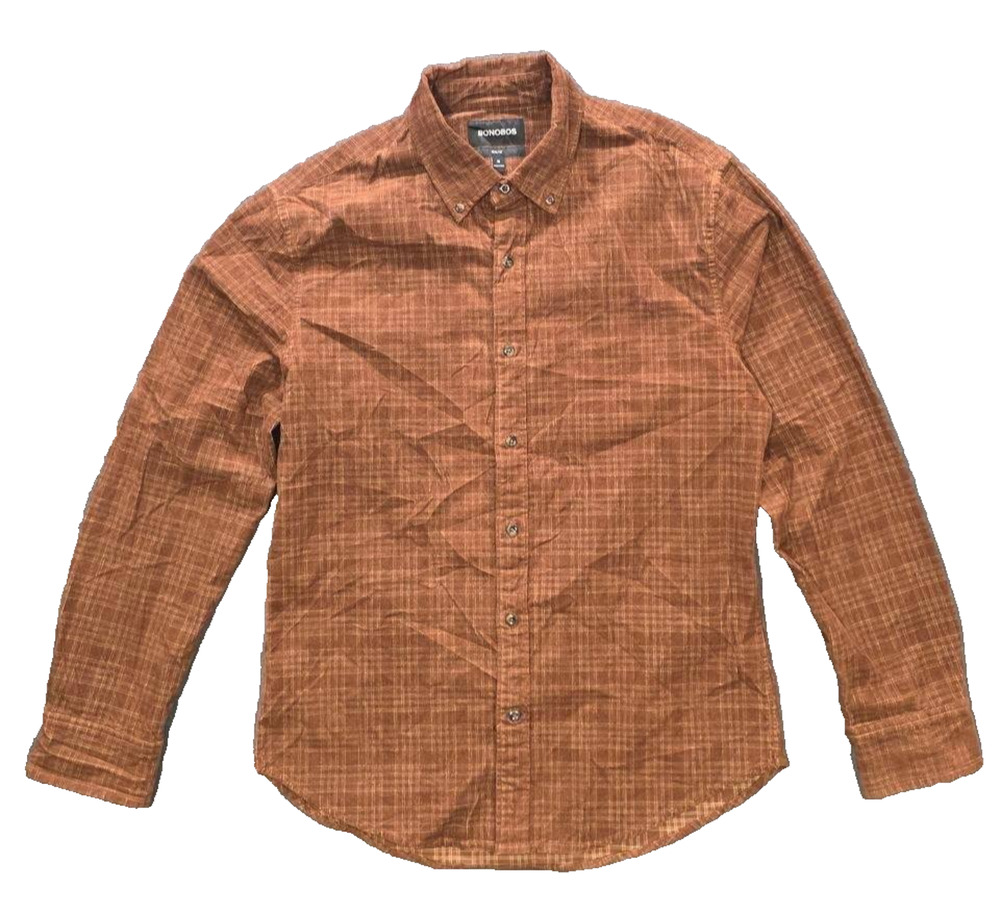 Bonobos Everyday Lightweight cotton fall Flannel Shirt Y2K Size Medium A011322